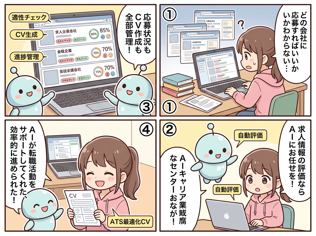 キャリアオペレーションセンターの紹介マンガ