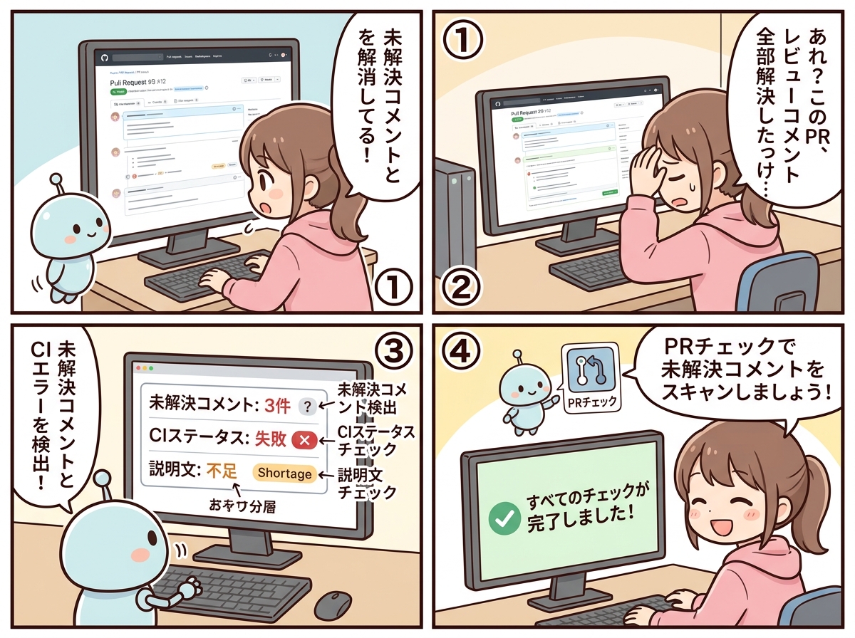PRチェックの紹介マンガ