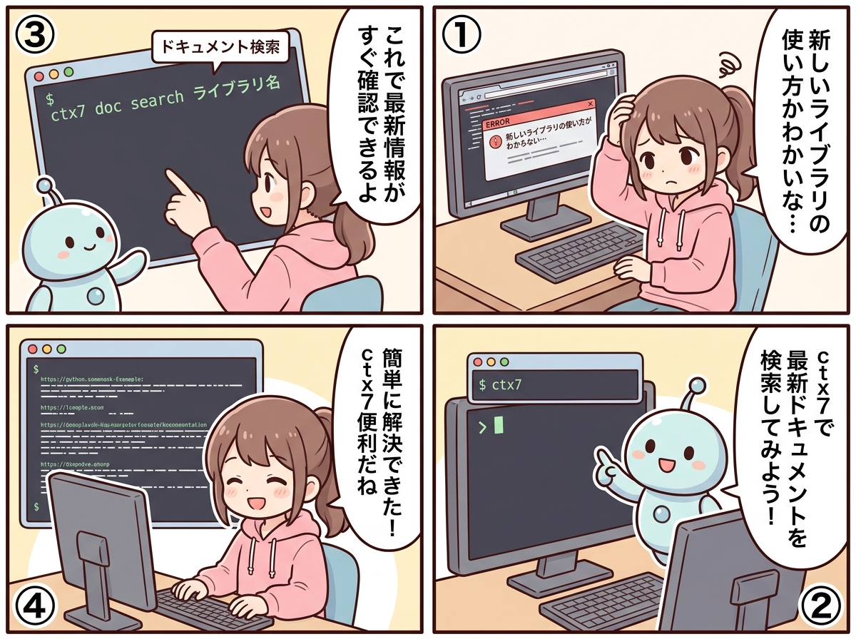 ctx7 CLIツールの紹介マンガ