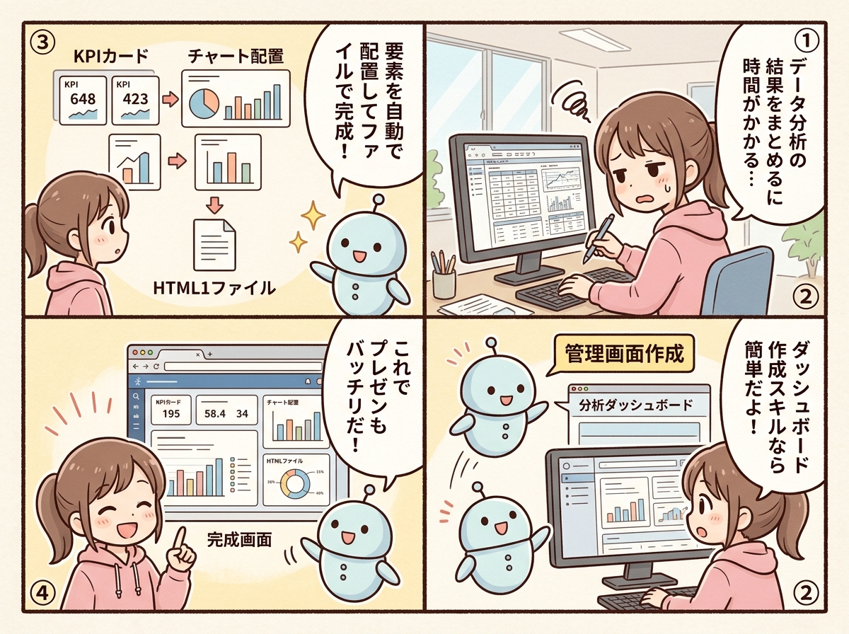 ダッシュボード作成の紹介マンガ