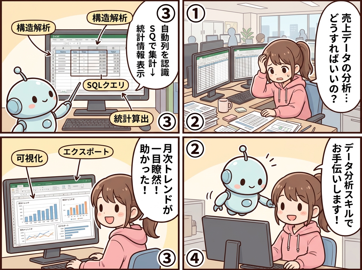 データ分析の紹介マンガ