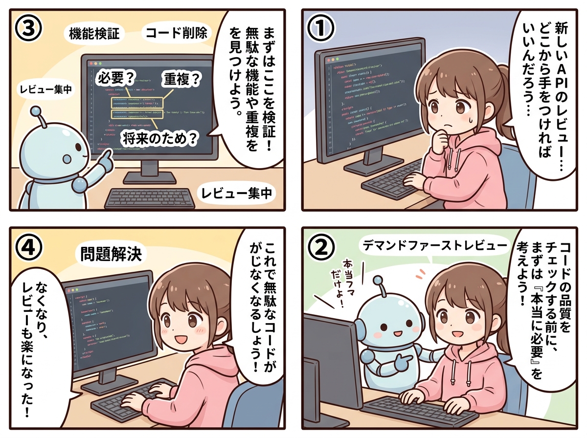 デマンドファーストレビューの紹介マンガ