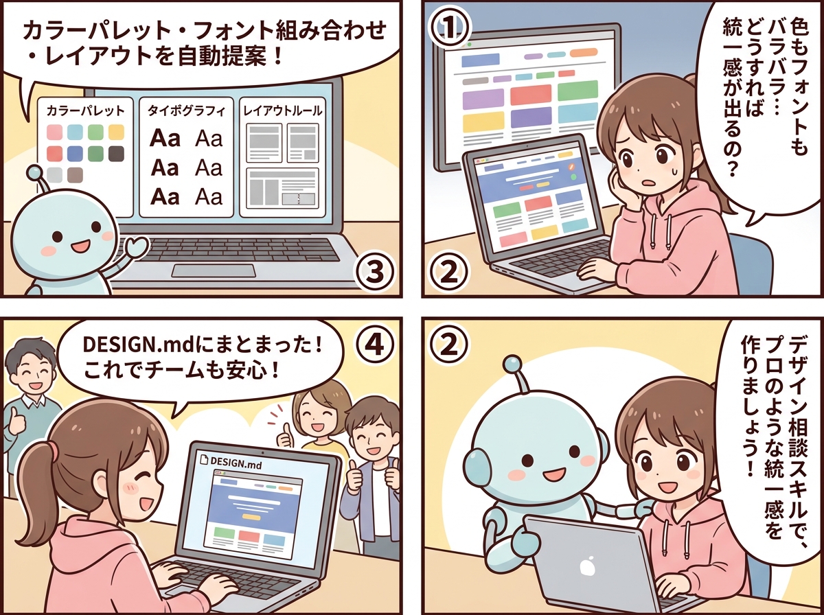 デザイン相談の紹介マンガ
