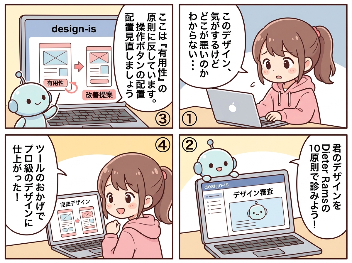 デザイン審査ツールの紹介マンガ