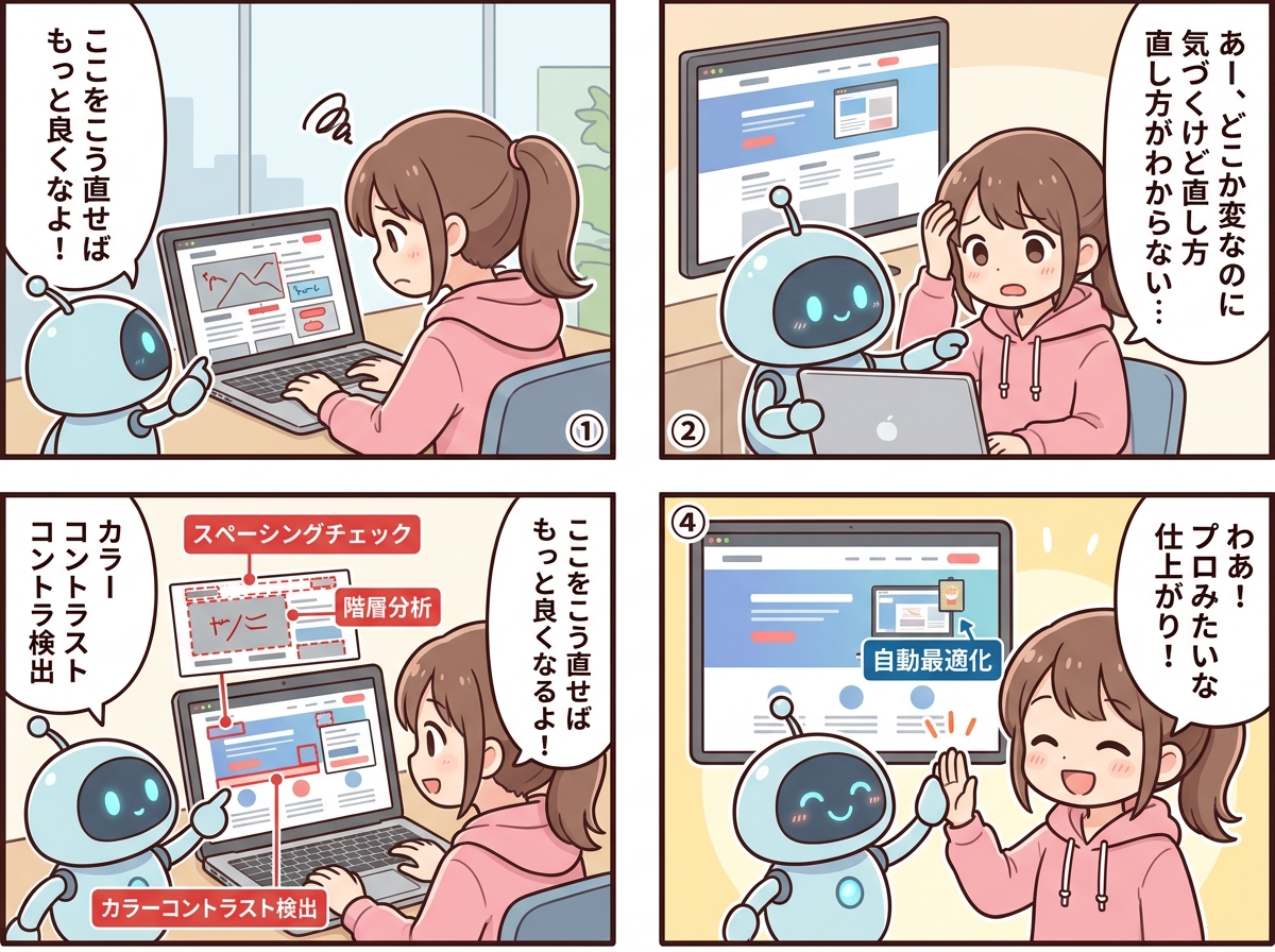 デザインレビューの紹介マンガ