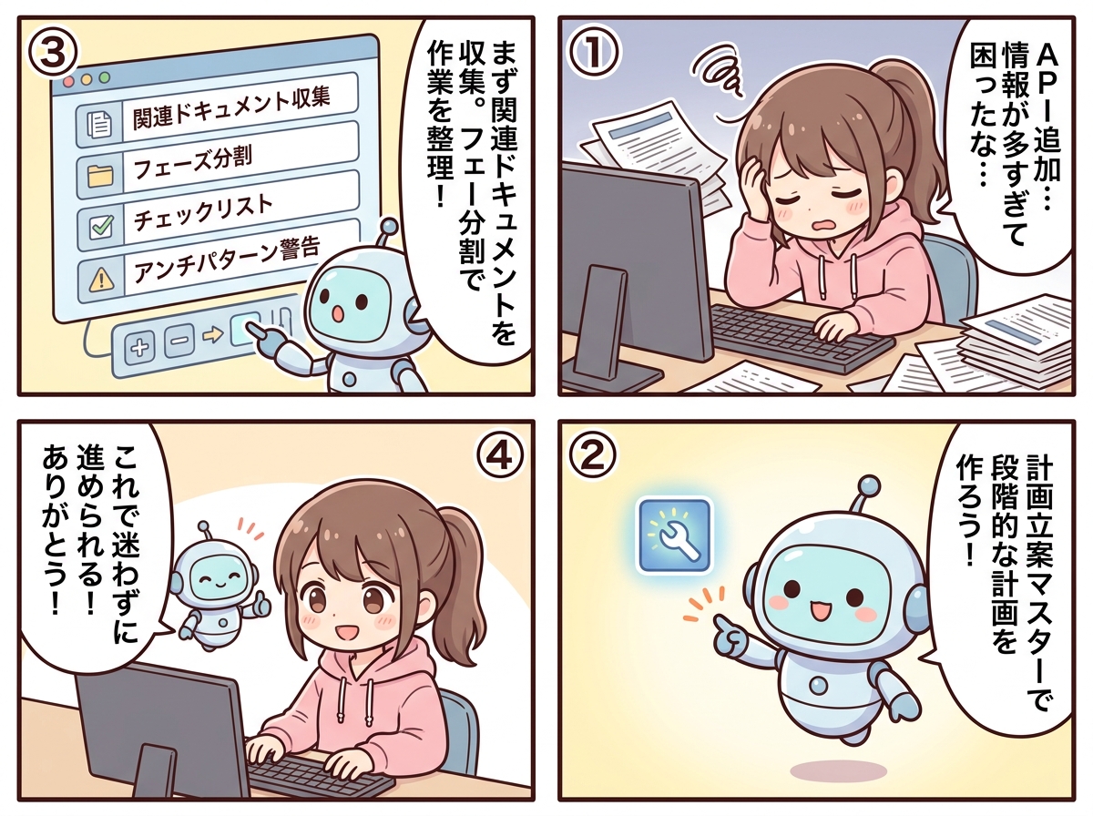 計画立案マスターの紹介マンガ