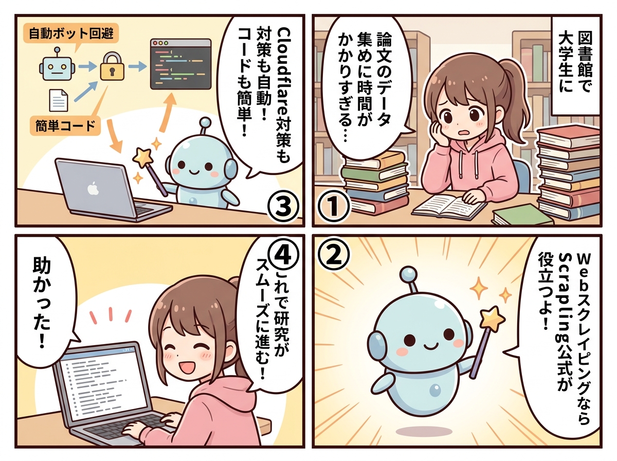 Scrapling公式の紹介マンガ