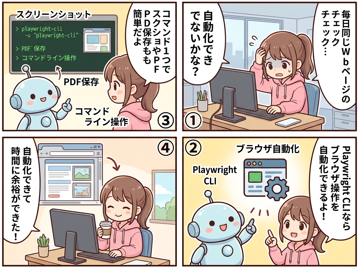 Playwright CLIの紹介マンガ