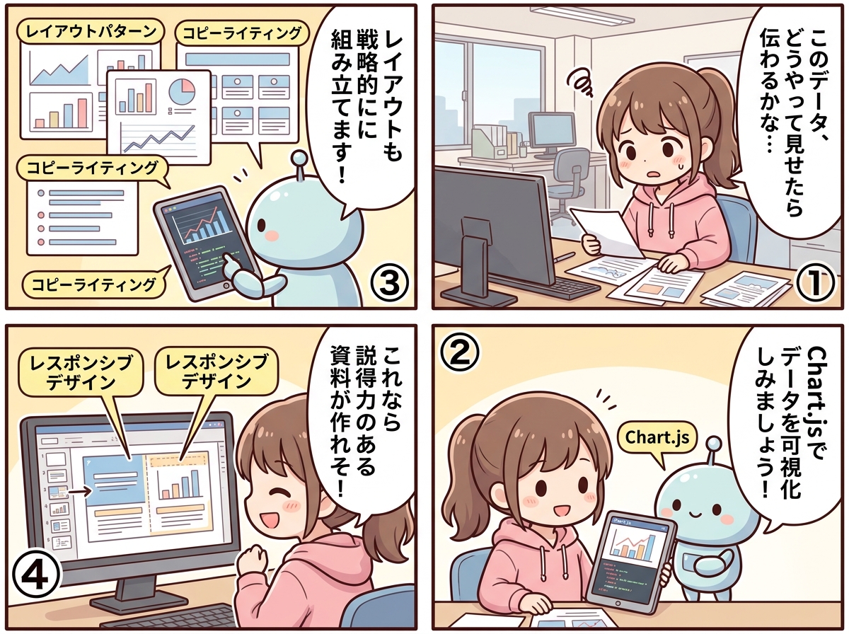 スライド作成の紹介マンガ
