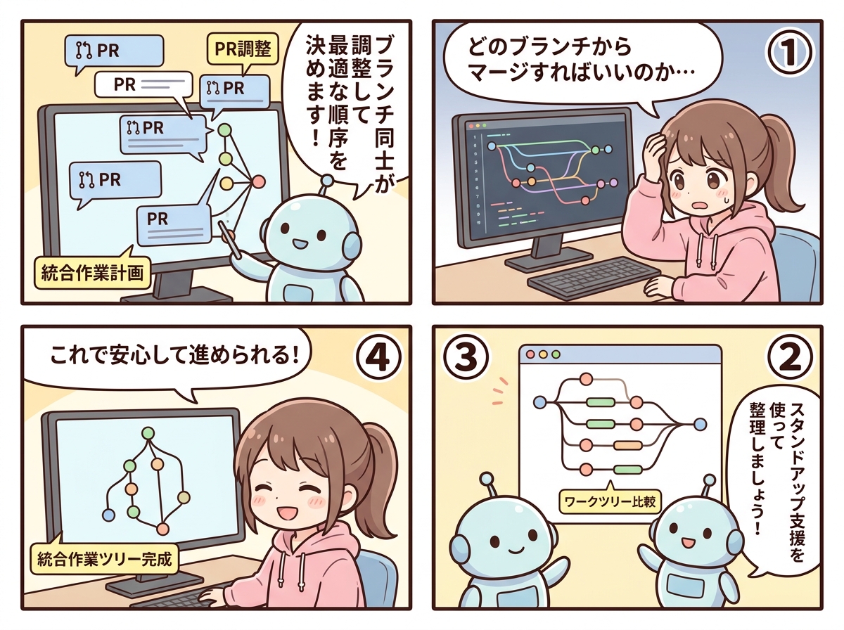 スタンドアップ支援の紹介マンガ